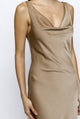 Emani Brown Satin Slip Dress