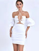 White Cut-out dress
